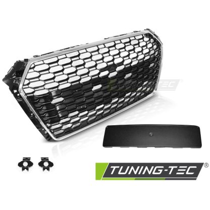 Maska AUDI A4 B9 15-19 RS4 style PDC chrom černá