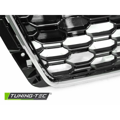 Maska AUDI A4 B9 15-19 RS4 style PDC chrom černá