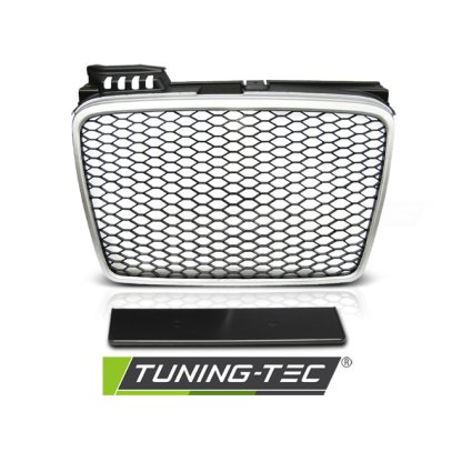 Maska bez znaku AUDI A4 (B7) RS-TYPE 04-08 matná stříbrná