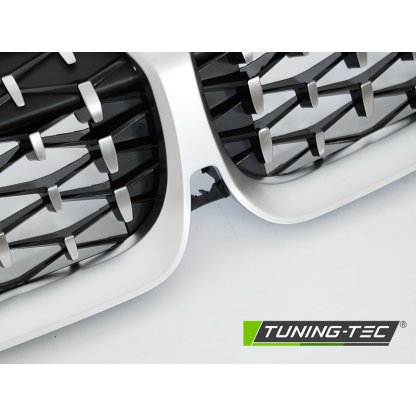 Maska - ledvinky BMW 5 BMW G20/G21 19- diamond style silver