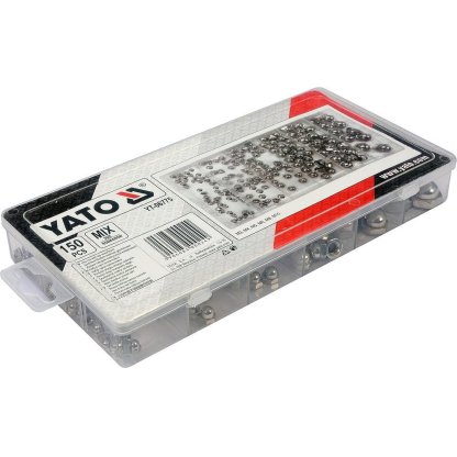 Matice metrické, klobouková sada 150 ks - YT-06775