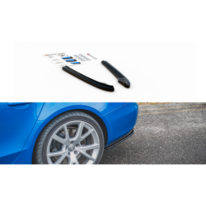 Maxton Design boční difuzory pod zadní nárazník pro Audi A4 B8, carbon-Look, S-Line Sedan