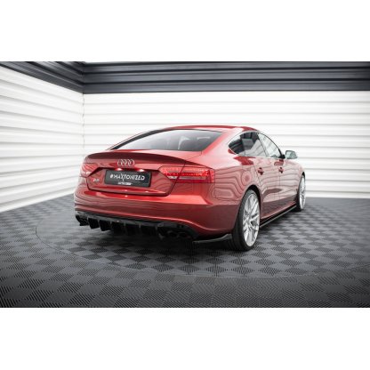 Maxton Design boční difuzory pod zadní nárazník pro Audi A5 8T, černý lesklý plast ABS, S-line Sportback