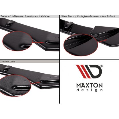 Maxton Design boční difuzory pod zadní nárazník pro Audi A6 C8, černý lesklý plast ABS, S-Line