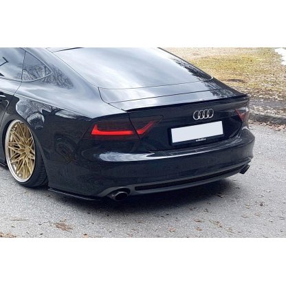 Maxton Design boční difuzory pod zadní nárazník pro Audi A7 C7, černý lesklý plast ABS, S-line