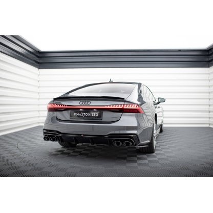 Maxton Design boční difuzory pod zadní nárazník pro Audi A7 C8, černý lesklý plast ABS