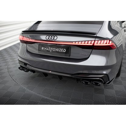 Maxton Design boční difuzory pod zadní nárazník pro Audi A7 C8, černý lesklý plast ABS