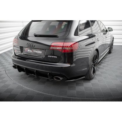 Maxton Design boční difuzory pod zadní nárazník pro Audi RS6 C6, černý lesklý plast ABS, Avant, r.v. 2007-2010