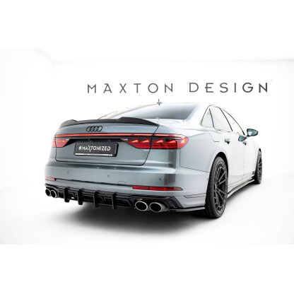 Maxton Design boční difuzory pod zadní nárazník pro Audi S8 D5 Facelift, černý lesklý plast ABS