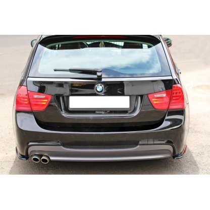 Maxton Design boční difuzory pod zadní nárazník pro BMW řada 3 E90/91 Facelift, černý lesklý plast ABS, M-Pack
