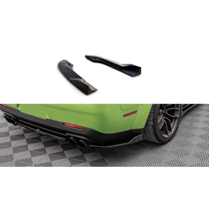 Maxton Design boční difuzory pod zadní nárazník pro Dodge Challenger MK3 SRT Hellcat Widebody, černý lesklý plast ABS