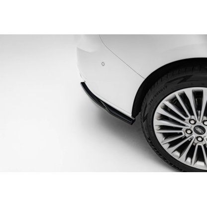Maxton Design boční difuzory pod zadní nárazník pro Ford Focus Mk4, černý lesklý plast ABS, Vignale, Estate