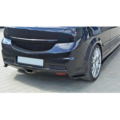 Maxton Design boční difuzory pod zadní nárazník pro Opel Astra OPC H (Mk3), černý lesklý plast ABS