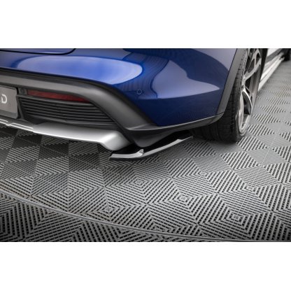 Maxton Design boční difuzory pod zadní nárazník pro Porsche Taycan 4S, černý lesklý plast ABS, Cross Turismo