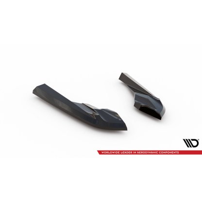 Maxton Design boční difuzory pod zadní nárazník pro Porsche Taycan 4S, černý lesklý plast ABS, Cross Turismo