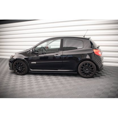 Maxton Design boční difuzory pod zadní nárazník pro Renault Clio RS Mk3, černý lesklý plast ABS