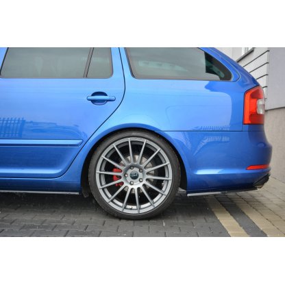 Maxton Design boční difuzory pod zadní nárazník pro Škoda Octavia RS Facelift Mk2, plast ABS bez povrchové úpravy