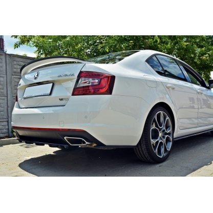 Maxton Design boční difuzory pod zadní nárazník pro Škoda Octavia RS Mk3, černý lesklý plast ABS