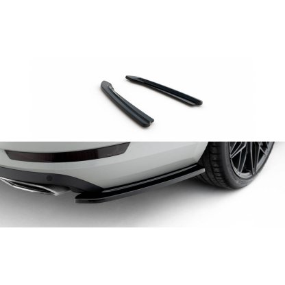Maxton Design boční difuzory pod zadní nárazník pro Škoda Superb Mk3, černý lesklý plast ABS