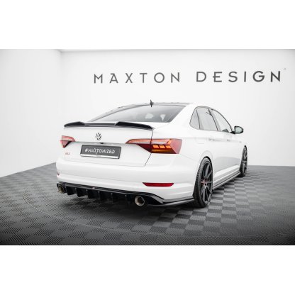 Maxton Design boční difuzory pod zadní nárazník pro Volkswagen Jetta Mk7 GLI, černý lesklý plast ABS