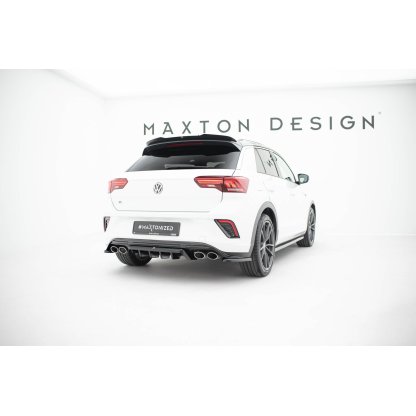 Maxton Design boční difuzory pod zadní nárazník pro Volkswagen T-roc R Mk1, černý lesklý plast ABS