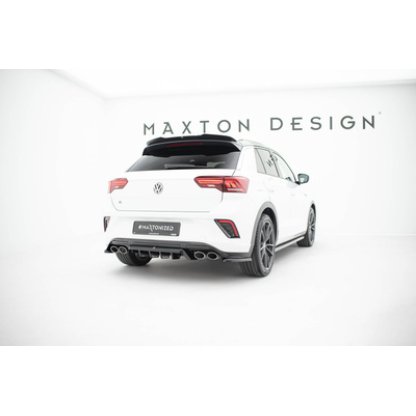 Maxton Design boční difuzory pod zadní nárazník pro Volkswagen T-roc R Mk1, černý lesklý plast ABS