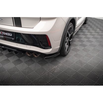 Maxton Design boční difuzory pod zadní nárazník pro Volkswagen T-roc R Mk1, černý lesklý plast ABS, vč. R-Line