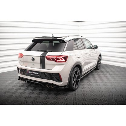 Maxton Design boční difuzory pod zadní nárazník pro Volkswagen T-roc R Mk1, černý lesklý plast ABS, vč. R-Line