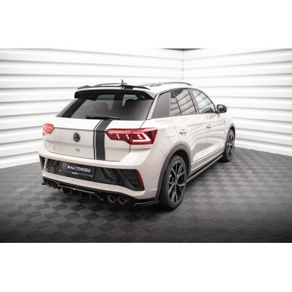 Maxton Design boční difuzory pod zadní nárazník pro Volkswagen T-roc R Mk1, černý lesklý plast ABS, vč. R-Line