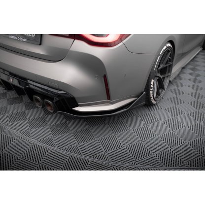 Maxton Design boční difuzory pod zadní nárazník v.5 pro BMW řada M4 G82, G83, černý lesklý plast ABS, Coupe/Convertible