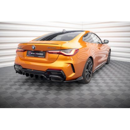 Maxton Design boční difuzory pod zadní nárazník v.6 pro BMW řada 4 G22, G22 Facelift, G23, G23 Facelift, černý lesklý plast ABS