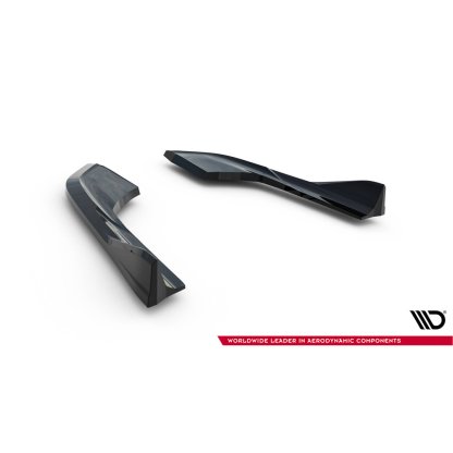 Maxton Design boční difuzory pod zadní nárazník ver.1 pro Audi A3 8V FL, černý lesklý plast ABS, Sedan