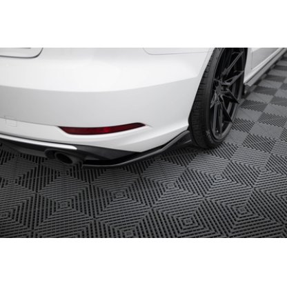 Maxton Design boční difuzory pod zadní nárazník ver.1 pro Audi A3 8V FL, černý lesklý plast ABS, Sedan