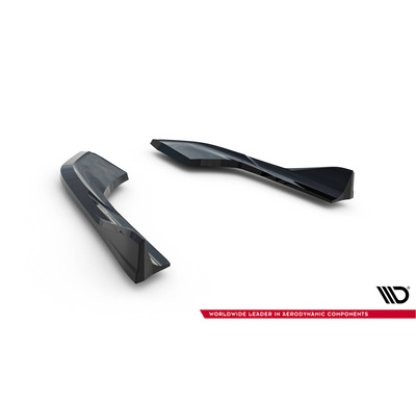 Maxton Design boční difuzory pod zadní nárazník ver.1 pro Audi A3 8V FL, černý lesklý plast ABS, Sedan