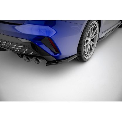 Maxton Design boční difuzory pod zadní nárazník ver.1 pro Audi S3 8Y Facelift, černý lesklý plast ABS