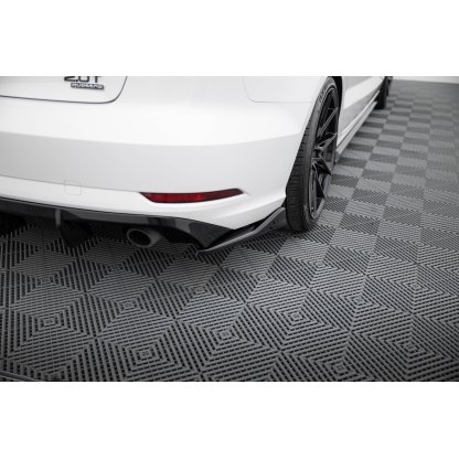 Maxton Design boční difuzory pod zadní nárazník ver.2 pro Audi A3 8V FL, černý lesklý plast ABS, Sedan