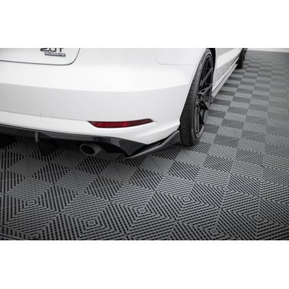 Maxton Design boční difuzory pod zadní nárazník ver.2 pro Audi A3 8V FL, černý lesklý plast ABS, Sedan