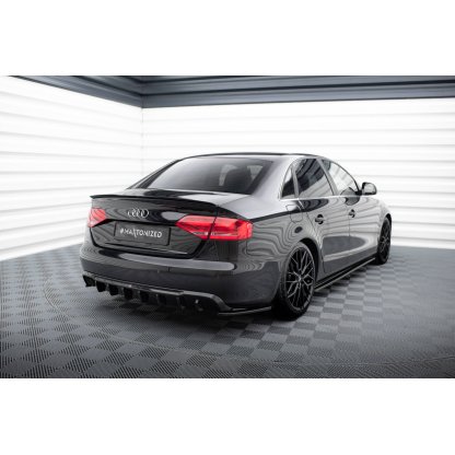 Maxton Design boční difuzory pod zadní nárazník ver.2 pro Audi A4 B8, černý lesklý plast ABS, Sedan / Avant