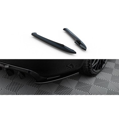 Maxton Design boční difuzory pod zadní nárazník ver.2 pro Audi A4 B8, černý lesklý plast ABS, Sedan / Avant