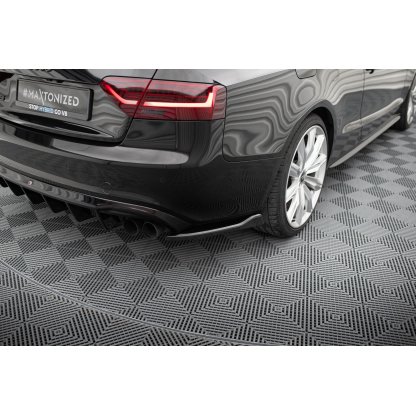 Maxton Design boční difuzory pod zadní nárazník ver.2 pro Audi A5 8T, černý lesklý plast ABS, S-line Coupe/S-line Cabrio