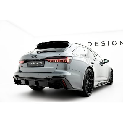 Maxton Design boční difuzory pod zadní nárazník ver.2 pro Audi RS6 C8, černý lesklý plast ABS