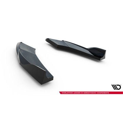 Maxton Design boční difuzory pod zadní nárazník ver.2 pro Audi S3 8Y Facelift, černý lesklý plast ABS