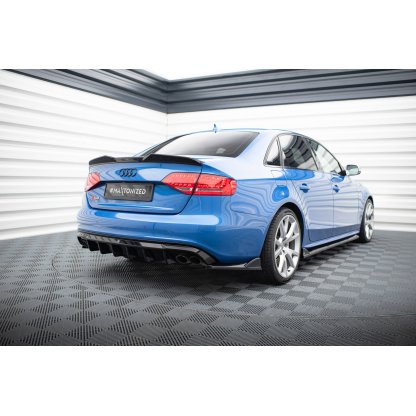 Maxton Design boční difuzory pod zadní nárazník ver.2 pro Audi S4 B8, černý lesklý plast ABS, Sedan
