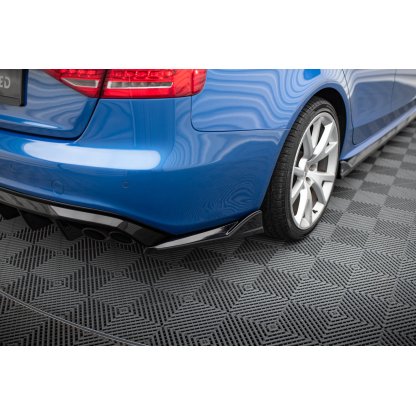 Maxton Design boční difuzory pod zadní nárazník ver.2 pro Audi S4 B8, černý lesklý plast ABS, Sedan