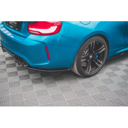 Maxton Design boční difuzory pod zadní nárazník ver.2 pro BMW M2 F87, černý lesklý plast ABS