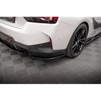 Maxton Design boční difuzory pod zadní nárazník ver.2 pro BMW řada 2 G42 M-Pack, černý lesklý plast ABS