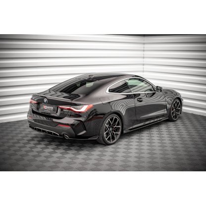 Maxton Design boční difuzory pod zadní nárazník ver.2 pro BMW řada 4 G22/M-Pack, černý lesklý plast ABS Nepasuje na M440i