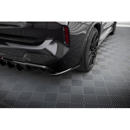 Maxton Design boční difuzory pod zadní nárazník ver.2 pro BMW X3 M F97 Facelift, černý lesklý plast ABS