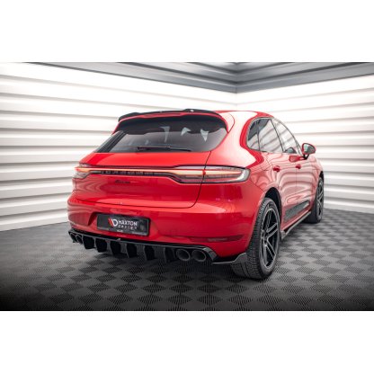 Maxton Design boční difuzory pod zadní nárazník ver.2 pro Porsche Macan Mk1 Facelift, černý lesklý plast ABS, GTS / Sport Design