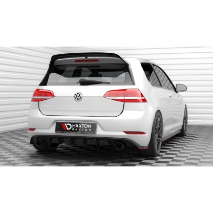 Maxton Design boční difuzory pod zadní nárazník ver.2 pro Volkswagen Golf GTI Mk7 Facelift, černý lesklý plast ABS